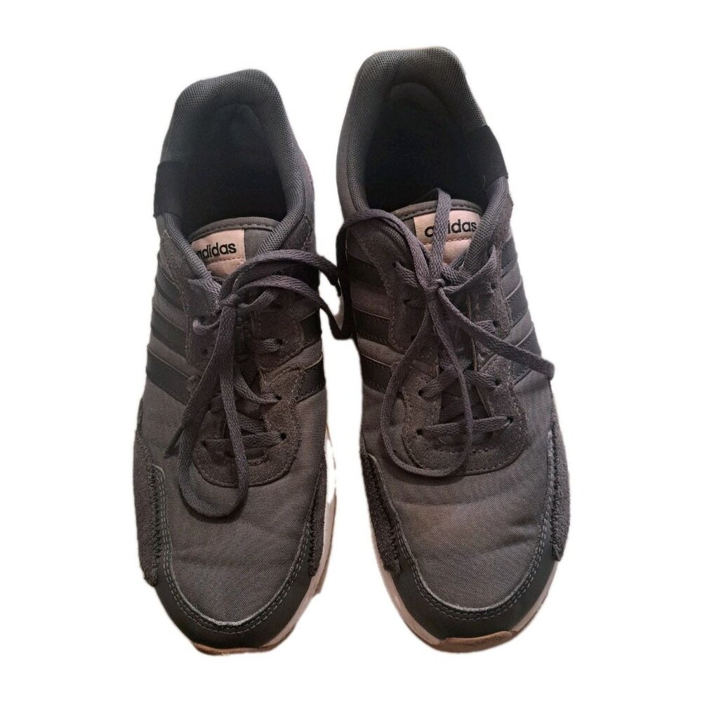 Adidas Womens Retrorun Black Clear Pink Tennis Shoes Size 8 Sneakers